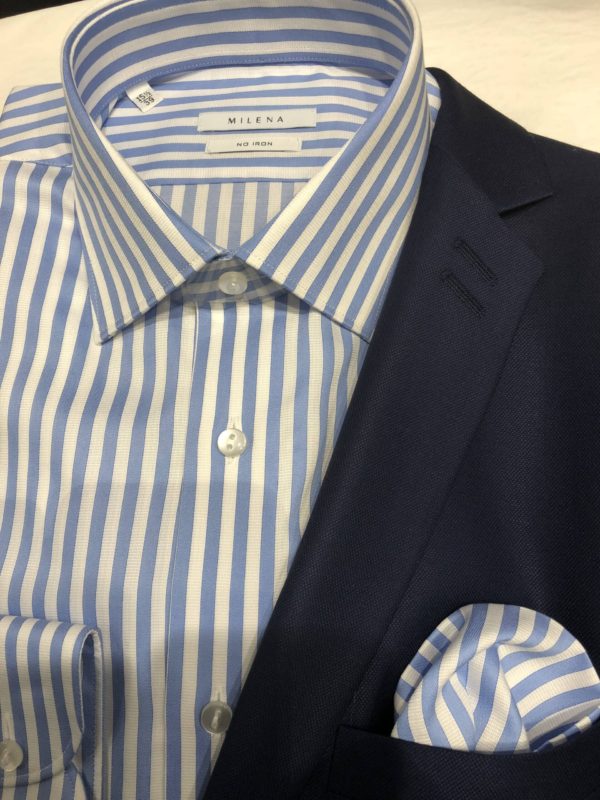 Chemise rayée ciel